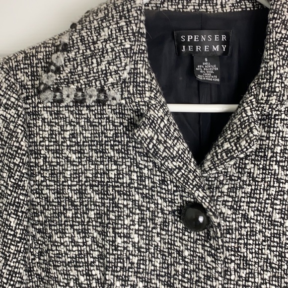 Spenser Jeremy Vintage Jacket Black and White Knee length. Size S - Picture 2 of 8